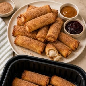 Cinnamon Sugar Cheesecake Egg Rolls