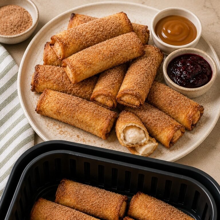 Cinnamon Sugar Cheesecake Egg Rolls